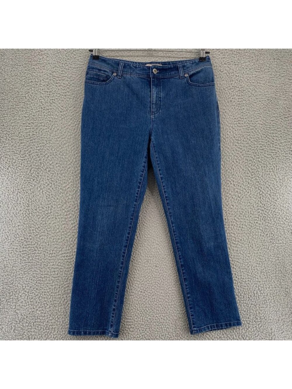 Chicos Jeans Womens 1 US 8 Blue Medium Denim Ankle Skinny Leg Everyday Casual